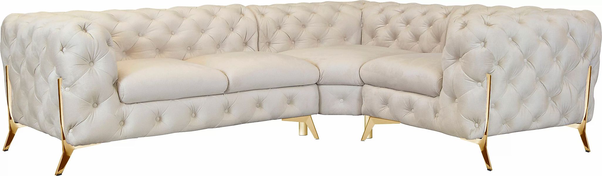 Leonique Chesterfield-Sofa "Amaury L-Form", moderne Chersterfield-Optik, Br günstig online kaufen