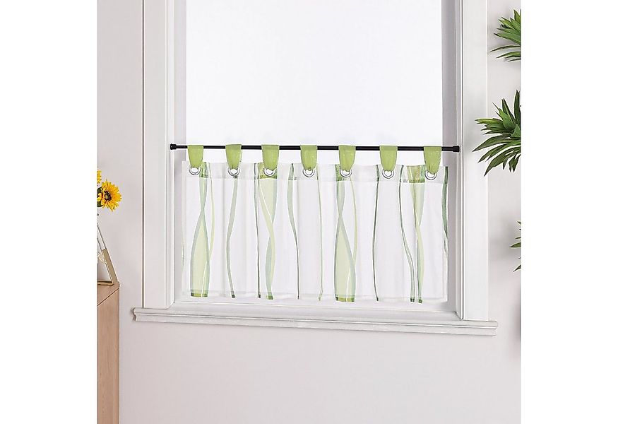 Joyswahl Scheibengardine (1 St), Schlaufen, Bistrogardine, Wellen Muster günstig online kaufen