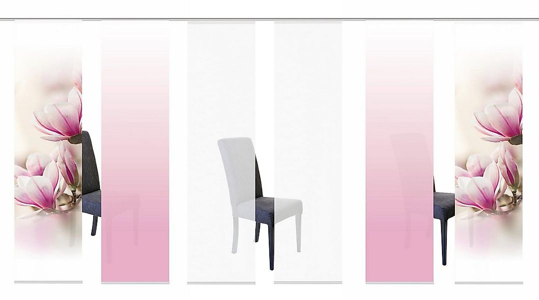 HOME WOHNIDEEN Schiebegardine MAGNONE (6 St), Klettband, blickdicht, HxB: 2 günstig online kaufen