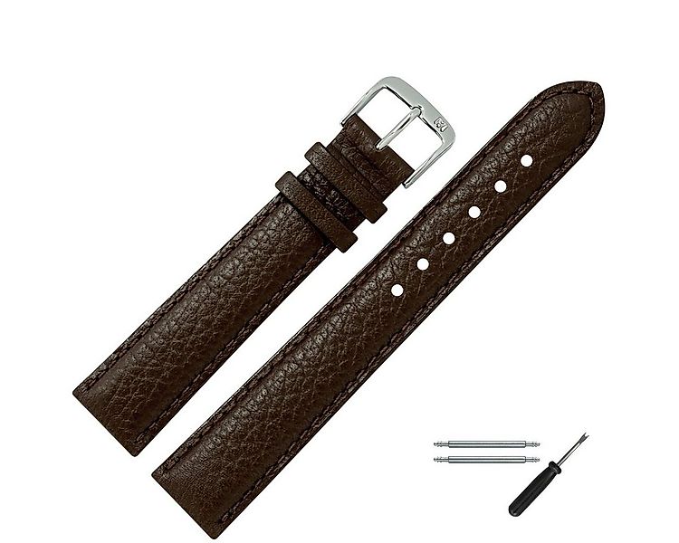 MARBURGER Uhrenarmband 18mm Leder Buffalo Prägung günstig online kaufen
