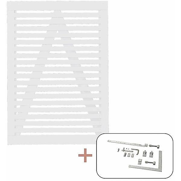 Einzeltor Tokyo Nadelholz Weiß 100 cm x 140 cm günstig online kaufen