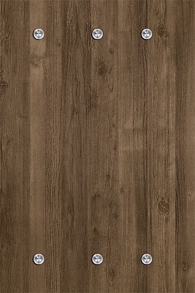 queence Garderobenleiste "Holzoptik" mit 6 Haken, 80 x 120 cm günstig online kaufen