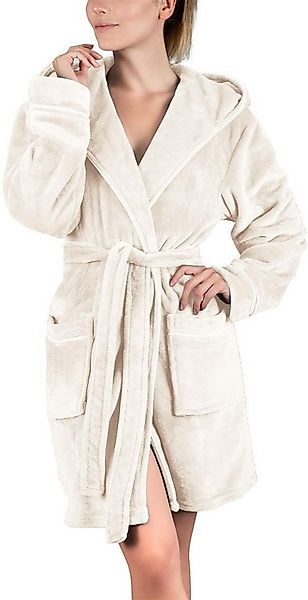 Gräfenstayn Damenbademantel Bademantel Damen flauschig Kapuze Kuschelfleece günstig online kaufen