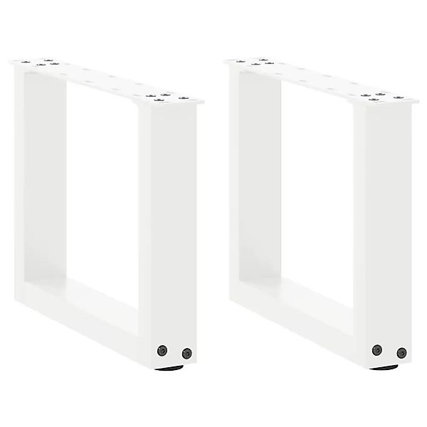 vidaXL Couchtischbeine U-Form 2 Stk Weiß 40x30-31 cm Stahl 4013133 günstig online kaufen