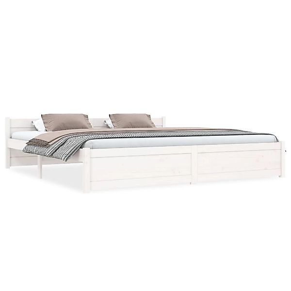 vidaXL Massivholzbett Weiß 180x200 cm 6FT Super King1274029 günstig online kaufen