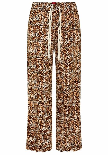 HUGO Underwear Pyjamahose elastischer Bund, gerader Schnitt, gewellte Kante günstig online kaufen