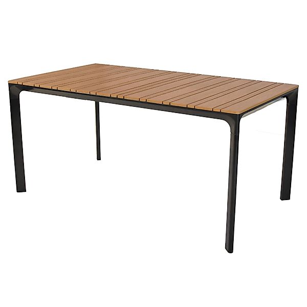 Merxx Gartentisch 156 x 90 cm Tischplatte in Holzoptik günstig online kaufen