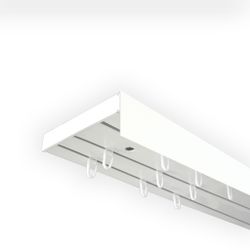 SN DECO GROUP Gardinenschiene "Vorhangschiene SH (1) mit Blende 5 cm" 3 läu günstig online kaufen