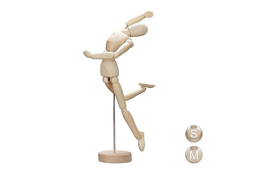 relaxdays Biegepuppe Holz Gliederpuppe, L günstig online kaufen