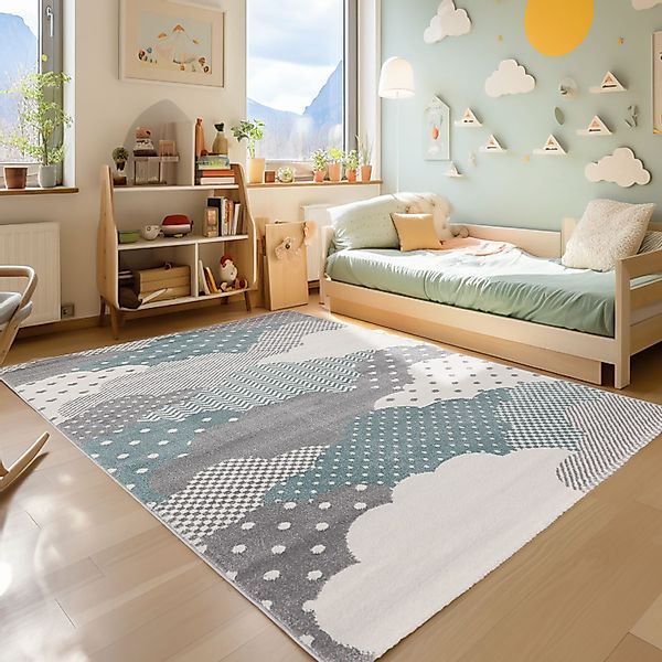 SIMPEX24 Teppich Wolken Design, Läufer, Höhe: günstig online kaufen