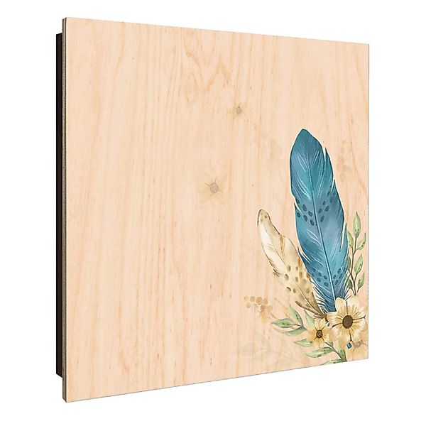 Banjado Schlüsselkasten Holz 30x30cm Schwarz Scharnier Rechts 50 Haken Desi günstig online kaufen