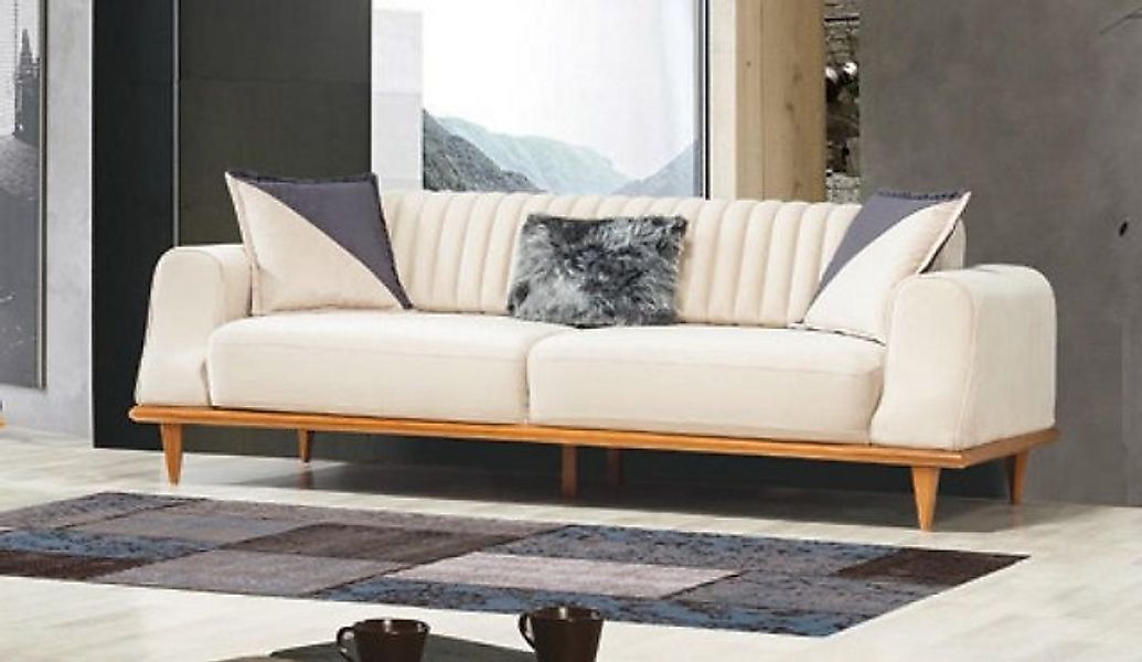 Xlmoebel Sofa Dreisitzer Sofa in Beige für das Wohnzimmer mit eleganter, He günstig online kaufen