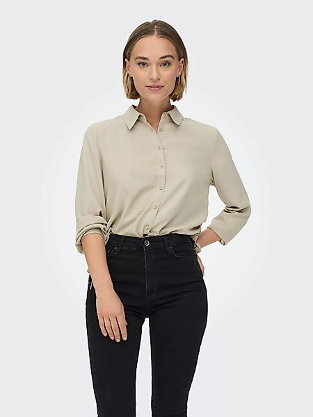 ONLY Einfarbige Hemd Damen Grau günstig online kaufen