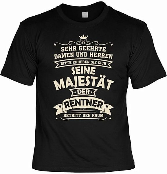 Art & Detail Shirt T-Shirt Sprüche Fun - Seine Majestät Der RENTNER betritt günstig online kaufen