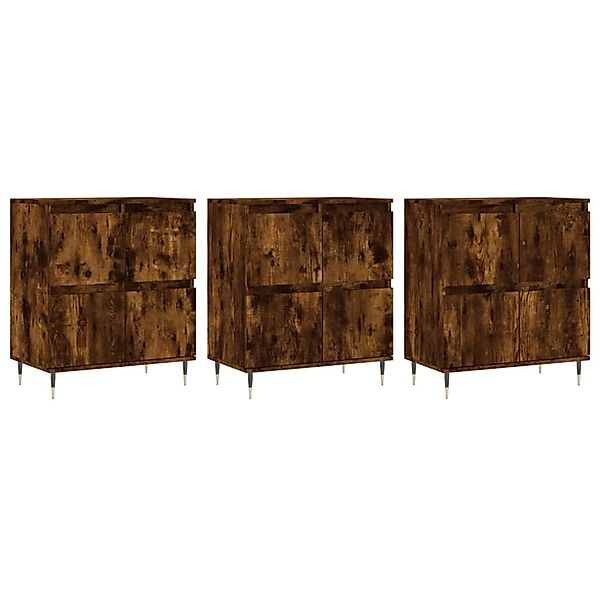 vidaXL Sideboards 3 Stk Räuchereiche Holzwerkstoff 3190194 günstig online kaufen