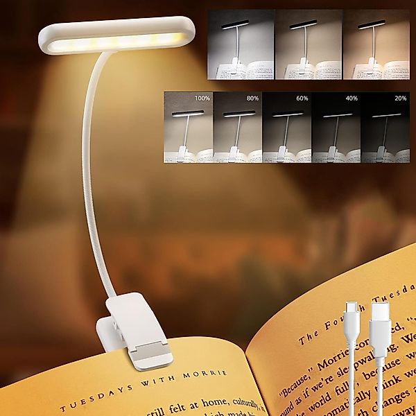 Jibenhome Klemmleuchten Leselampe Buch Klemme USB günstig online kaufen