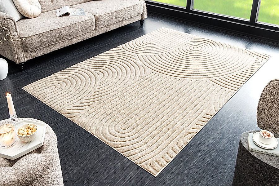 riess-ambiente Designteppich ART DECO 230x160cm beige · Kurzflor-Teppich mi günstig online kaufen