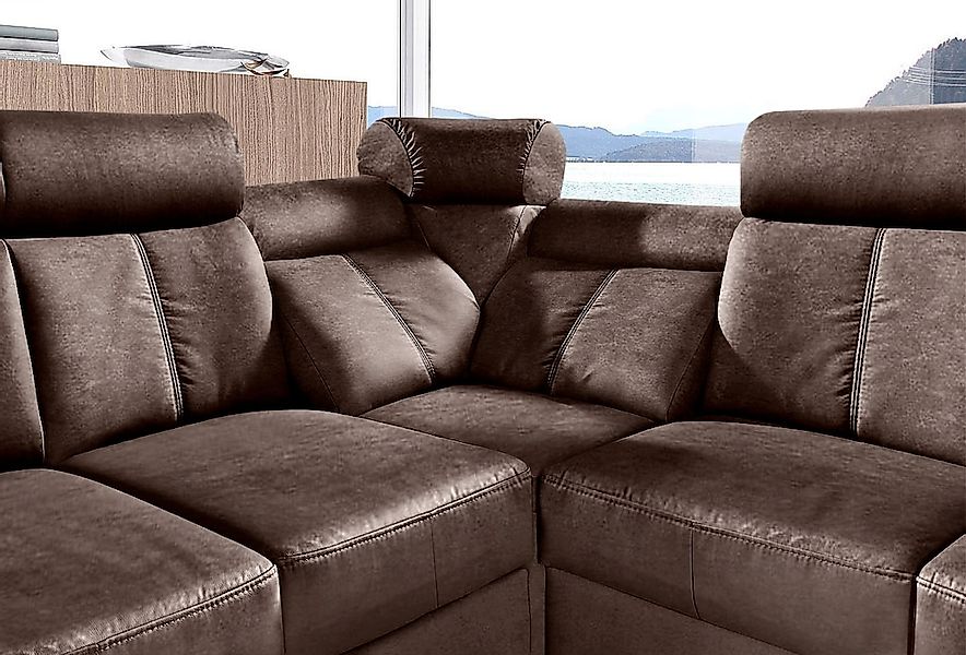 sit&more Ecksofa »Basel L-Form«, wahlweise mit Relaxfunktion günstig online kaufen
