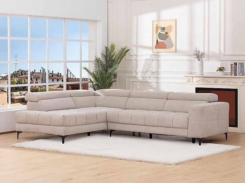 Eckrelaxsofa elektrisch - Ecke links - mit ausziehbarer Sitzfläche - Stoff günstig online kaufen