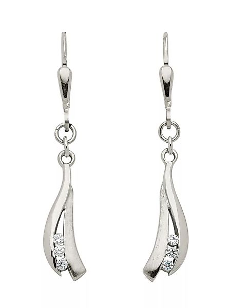 Adelia´s Paar Ohrhänger "333 Weißgold Ohrringe Ohrhänger", mit Zirkonia Gol günstig online kaufen