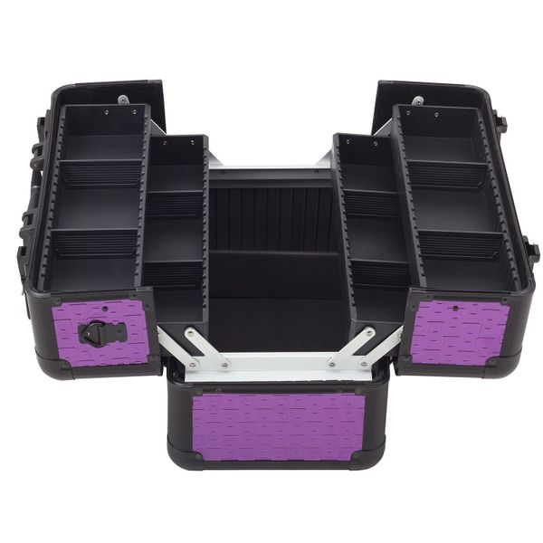 anndora Kosmetikkoffer Multikoffer abschließbar Karo geprägt, günstig online kaufen