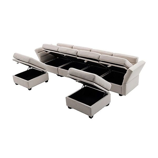 Sytifro Sofa Weiches modulares U-förmiges Sofa mit Stauraum, kann zu einem günstig online kaufen