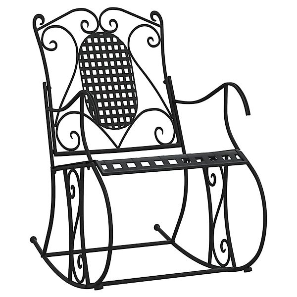 vidaXL Schaukelstuhl 84 cm Schwarz Stahl 318830 günstig online kaufen