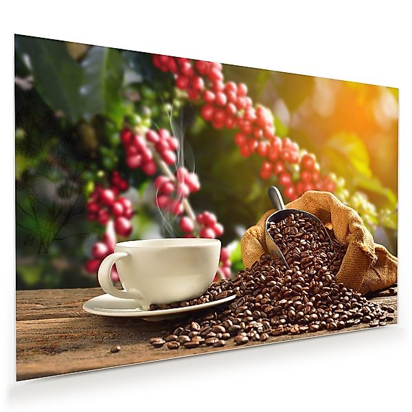 Primedeco Glasbild Wandbild Tasse Kaffee mit günstig online kaufen