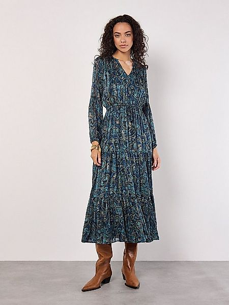 Apricot Druckkleid Paisley-Midikleid, (2-tlg., Gummizug) mit Ballonärmeln u günstig online kaufen