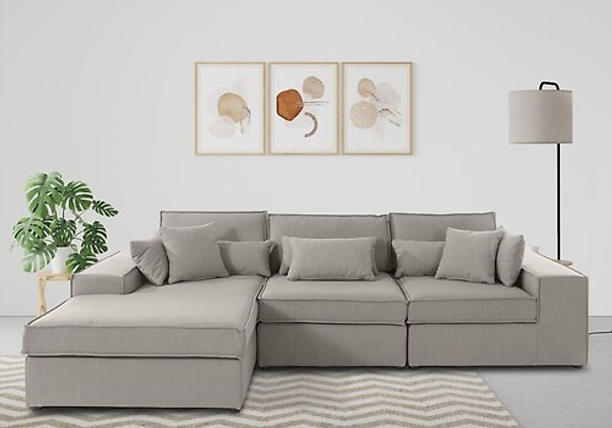 OTTO home Ecksofa »Florid L-Form« 3 Teile, bestehend aus Modulen, viele Bez günstig online kaufen