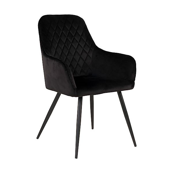 ebuy24 Harbo Esszimmerstuhl Velour Schwarz Schwarz günstig online kaufen