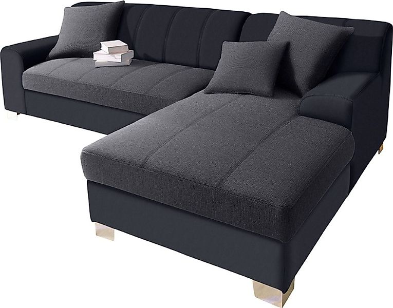 DOMO collection Ecksofa »Turah incl. Zierkissen, moderne Steppung, auch in günstig online kaufen