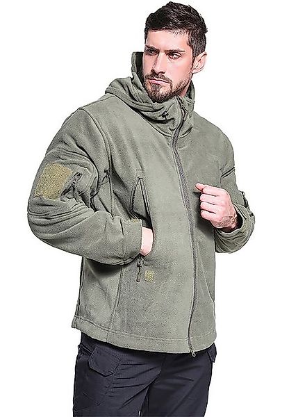 CALIYO Fleecejacke Herren Fleece Jacke Outdoor Winddicht Kapuzenjacke (für günstig online kaufen