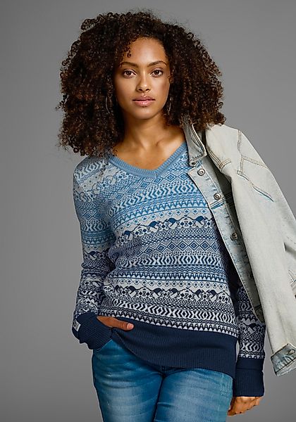 KangaROOS Jacquardpullover, im Norweger-Muster mit kleinen Kängurus günstig online kaufen