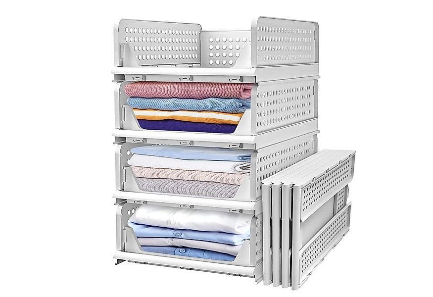 CALIYO Aufbewahrungsbox 4er Schubladenbox Stapelbare Kleiderschrank Organiz günstig online kaufen