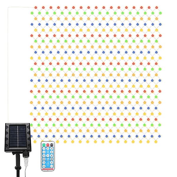 Clanmacy LED-Lichternetz Solar Lichternetz Lichterkette 8 günstig online kaufen