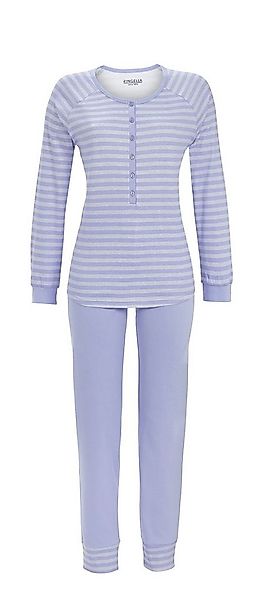 Ringella Pyjama - Schlafanzug mit Ringeldessin-Oberteil und unifarbiger Hos günstig online kaufen