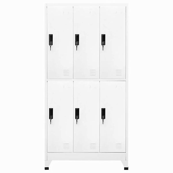 vidaXL Mehrzweckschrank Schließfachschrank Weiß 90x45x180 cm Stahl günstig online kaufen