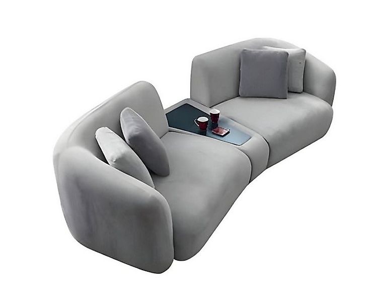 JVmoebel 3-Sitzer Grau Sofa 3 Sitzer Polstersofa Textil Sitz Design Couch S günstig online kaufen