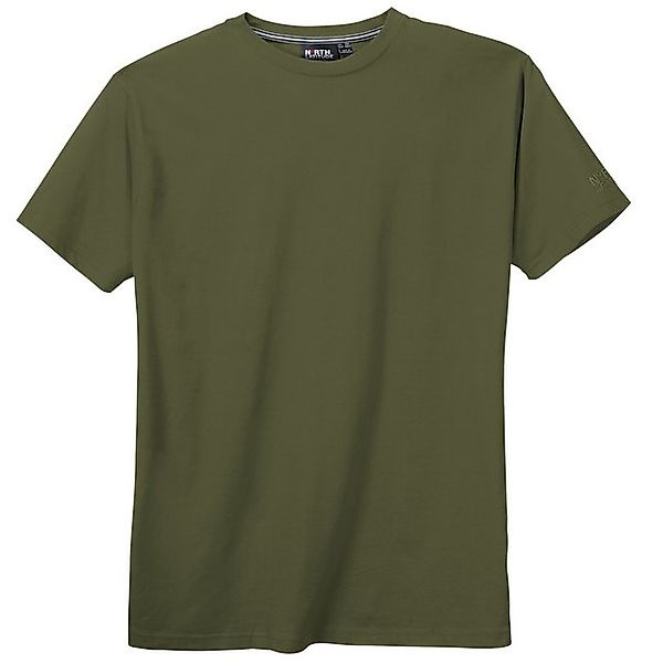 north 56 4 Rundhalsshirt North Latitude Basic T-Shirt olivgrün Übergröße günstig online kaufen