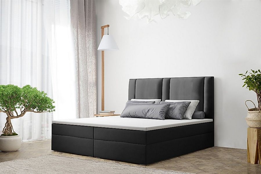 Fun Möbel Boxbett Schlafzimmerbett CANDELA Kunstleder Madryt (inkl. Viscosc günstig online kaufen