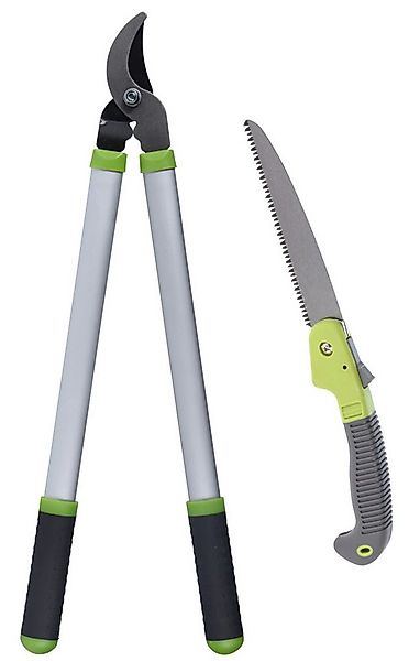 Progarden Gartenschere 2 x Gartengeräte Scheren Astschere Gartensäge Set Ga günstig online kaufen