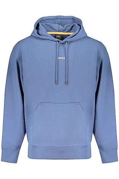 BOSS Sweatshirt Herren Langarm-Sweatshirt Blau mit Kapuze und günstig online kaufen