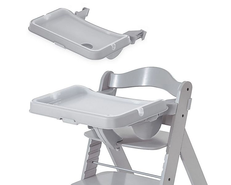 Hauck Hochstuhltablett Alpha Tray - Grau, Kunststoff, 2-teiliges Essbrett T günstig online kaufen