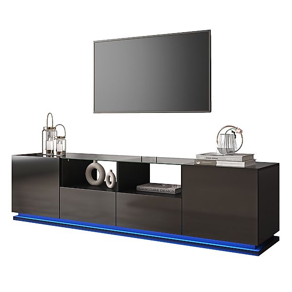 Merax Lowboard Hochglanz TV-Schrank mit LED, günstig online kaufen
