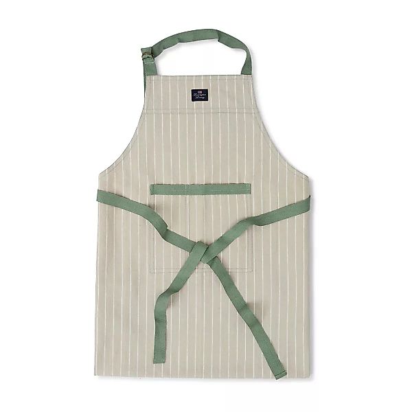 Striped Linen Cotton Schürze Beige-white-green günstig online kaufen