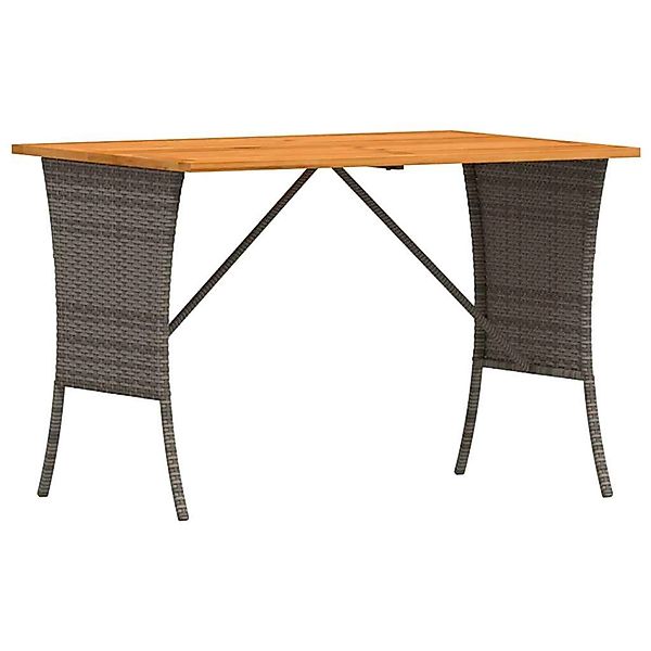 vidaXL Gartentisch mit Akazienholzplatte Grau 105x75x72cm Poly Rattan 41041 günstig online kaufen