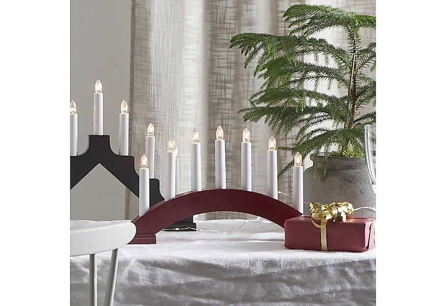 STAR TRADING Lichterbogen Lichterbogen Fensterleuchter 7flammig Holz 39cm 2 günstig online kaufen