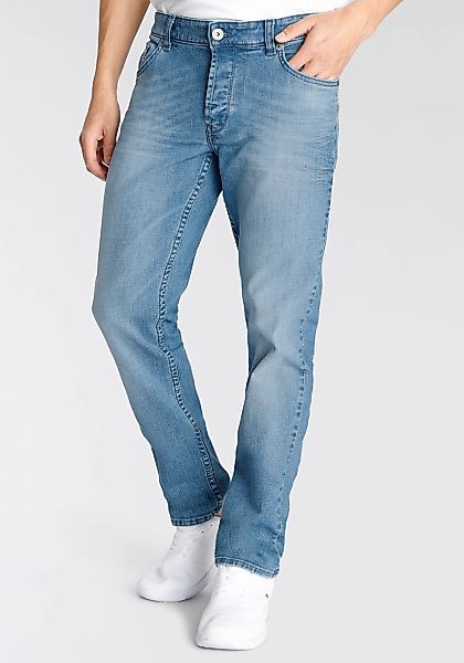 Bruno Banani Straight-Jeans "Dylan", gerade Beinform, Used-Waschung, niedri günstig online kaufen