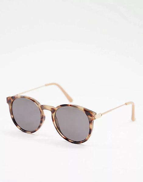 New Look – Klassische Sonnenbrille in Braun gemustert günstig online kaufen
